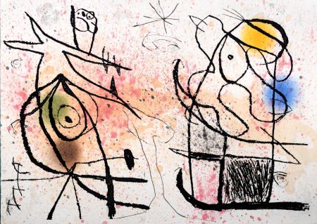Acquaforte E Acquatinta Miró - Le Courtisan grotesque XI, 1974