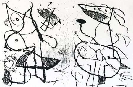 Acquaforte E Acquatinta Miró - Le Courtisan Grotesque XII