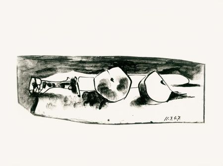 Litografia Picasso - Le couteau et la pomme