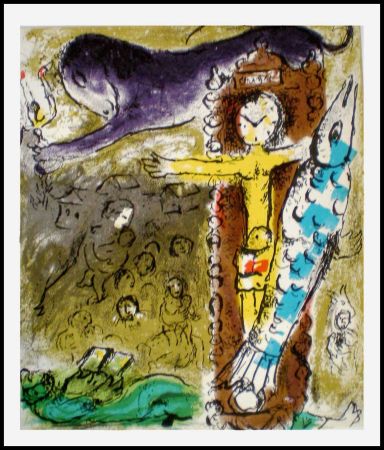 Litografia Chagall - LE CRISTAL HORLOGE