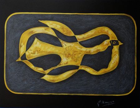 Litografia Braque - Le cygne de Léda