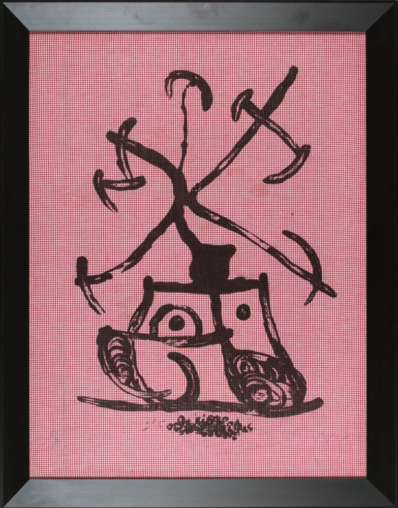 Litografia Miró - Le dame aux damiers