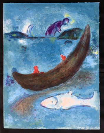 Litografia Chagall - Le Dauphin mort et les trois cents écus (from Daphnis et Chloé. 1961)