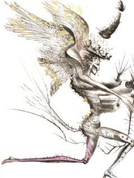 Incisione Dali - Le Demon Aile (Winged Demon)