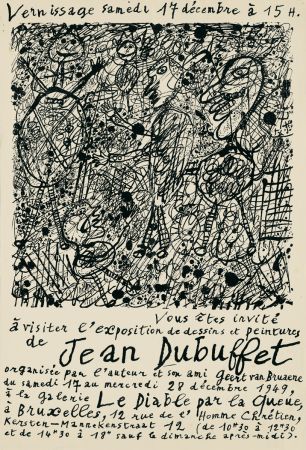 Litografia Dubuffet - Le Diable par la queue