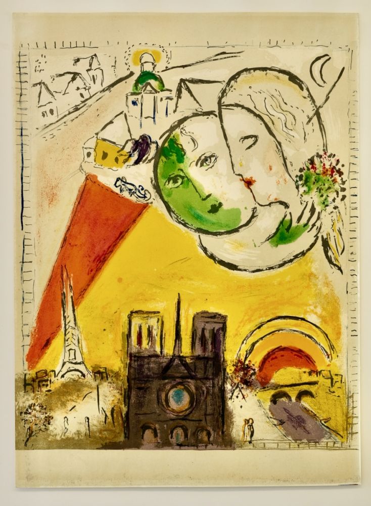 Litografia Chagall - Le dimanche