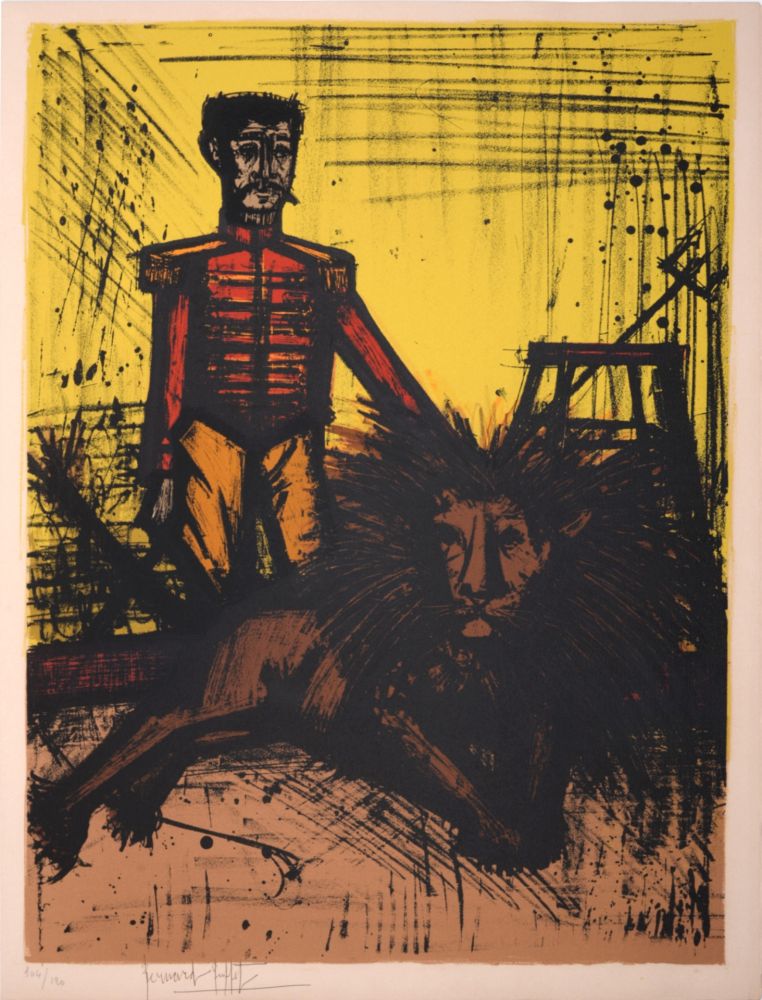 Litografia Buffet - Le Dompteur et le Lion, 1968 - Hand-signed & numbered