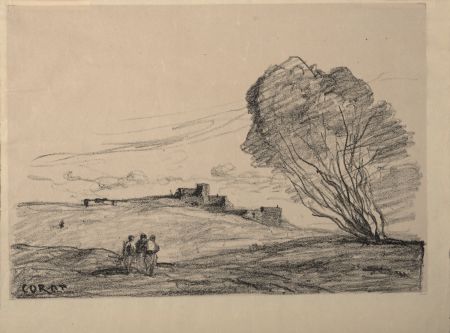 Litografia Corot - Le Fort détaché, 1874