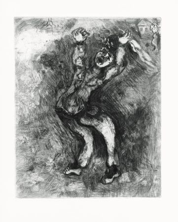 Acquaforte Chagall - Le Fou qui vend la sagesse