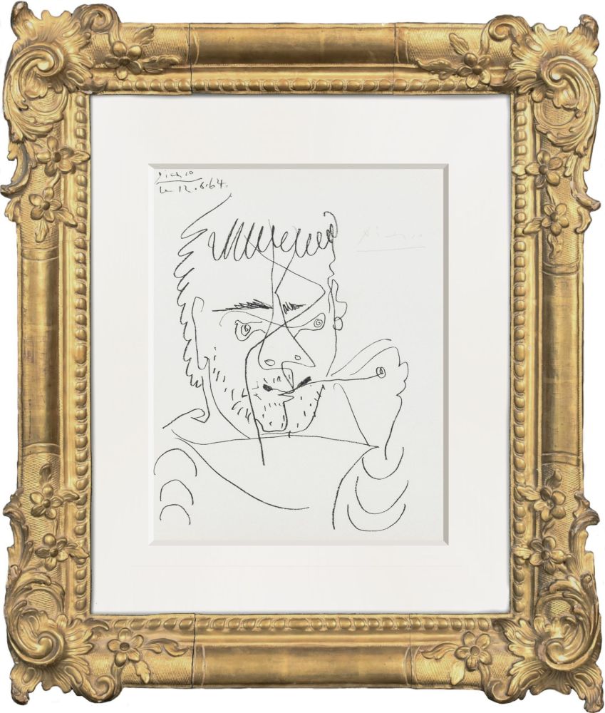 Litografia Picasso - Le Fumeur, Hommage à Henry-Daniel Kahnweiler