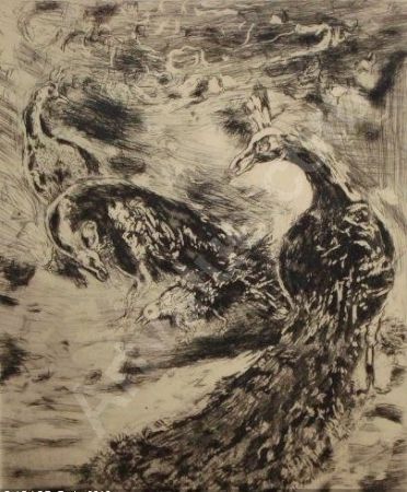 Acquaforte E Acquatinta Chagall - Le Geai Pare des Plumes du Paon