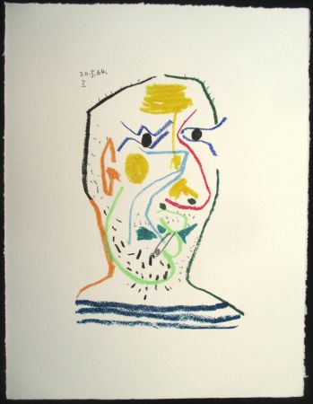 Serigrafia Picasso - Le gout du bonheur  15, Fumeur 1