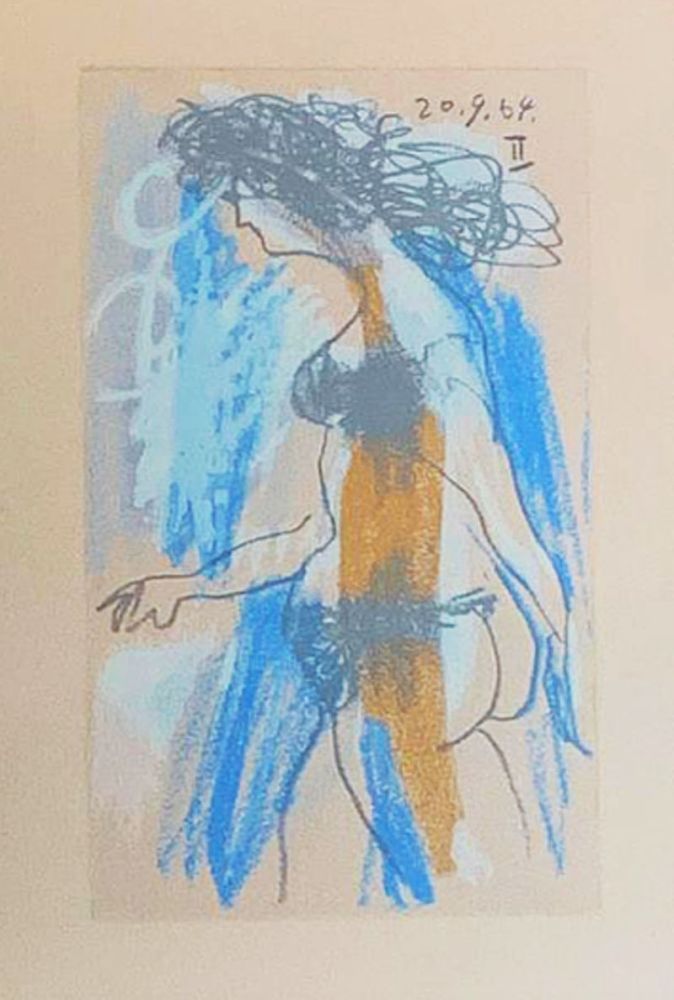 Litografia Picasso (After) - Le Goût du Bonheur - Nu féminin debout (1964)