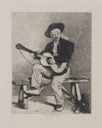 Acquaforte Manet - Le Guitariste