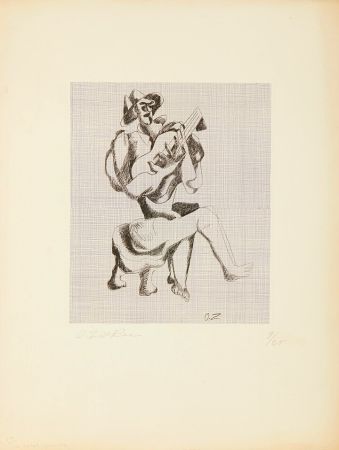 Acquaforte Zadkine - Le guitariste