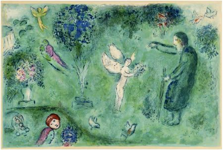 Litografia Chagall - LE JARDIN DE PHILÉTAS (Daphnis & Chloé: de la suite à grandes marges) 1961