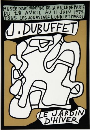 Litografia Dubuffet - Le Jardin D'Hiver Musee d'Art Moderne de Paris 