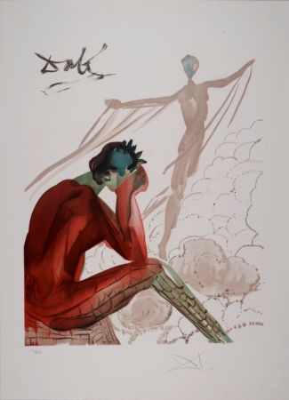 Litografia Dali - Le jeune Icare..., from Ovide L'art D'aimer - Hand-signed - Large size