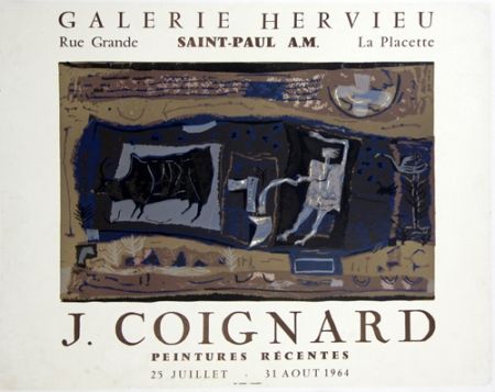 Litografia Coignard - Le Laboureur Galerie Hervieu Saint Paul