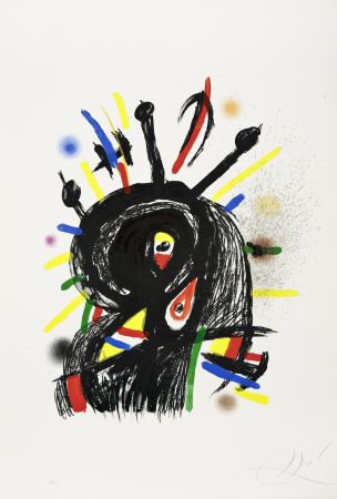 Litografia Miró -  Le Lanceur de couteaux