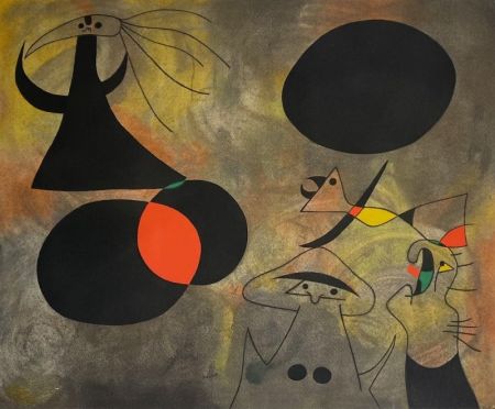 Pochoir Miró - Le lever du soleil (Constellations) 