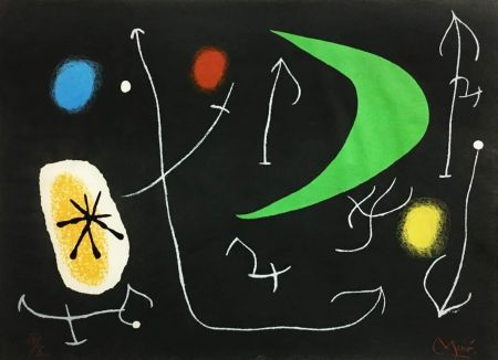 Litografia Miró - Le Lezard Aux Plumes D Or VII