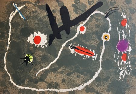 Litografia Miró - Le Lezard aux plumes d'or