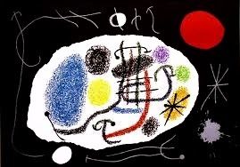 Litografia Miró - Le lezard aux plumes d'or 