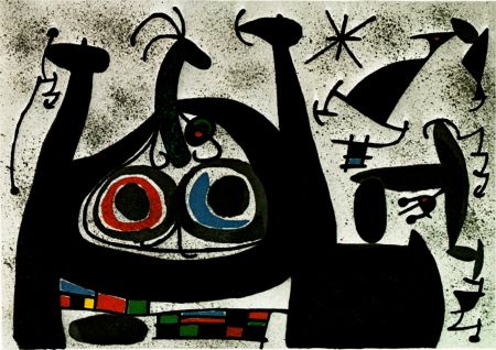 Litografia Miró -  Le Lezard aux plumes d’or - Arc-en-ciel  - (Maeght 818)