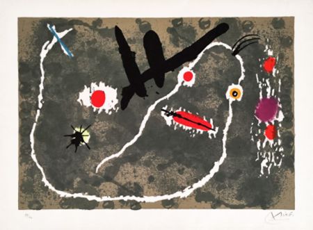 Litografia Miró - Le Lezard aux Plumes d'Or VIII
