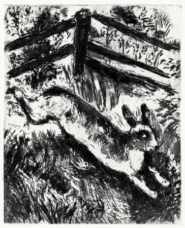 Acquaforte Chagall - Le Lièvre et les Grenouilles, 1927-1930