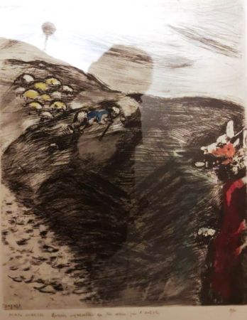 Acquaforte Chagall - Le loup devenu berger