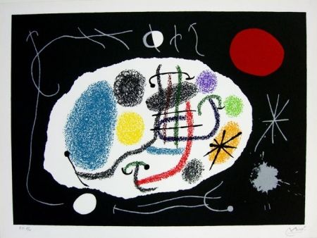 Litografia Miró - LE LÉZARD AUX PLUMES D’OR