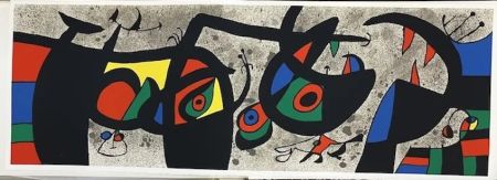 Litografia Miró - Le lézard aux plumes d' or