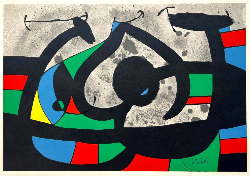 Litografia Miró - Le Lézard aux plumes d'or 