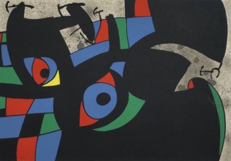 Litografia Miró - Le Lézard aux plumes d'or