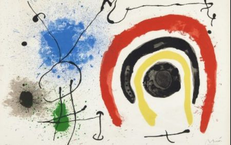 Litografia Miró - Le lézard aux plumes d'or