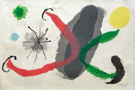 Litografia Miró - Le lézard aux plumes d'or 