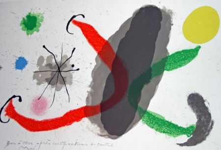 Litografia Miró - Le lézard aux plumes d'or