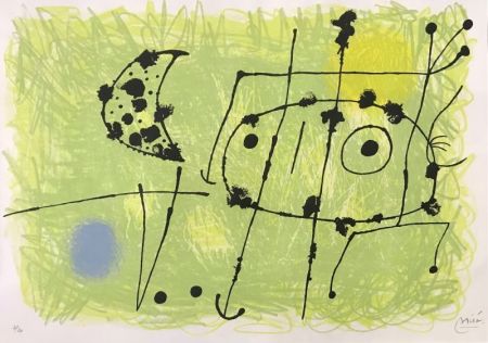 Litografia Miró - Le lézard aux plumes d'or 1ère version