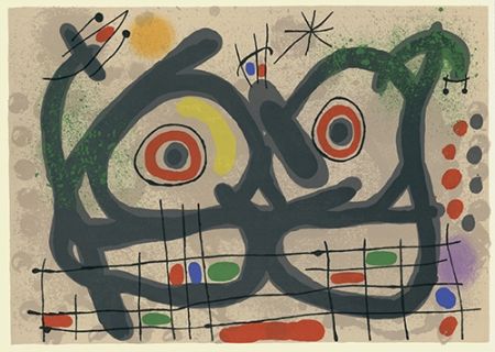 Litografia Miró - Le lézard aux plumes d'or I