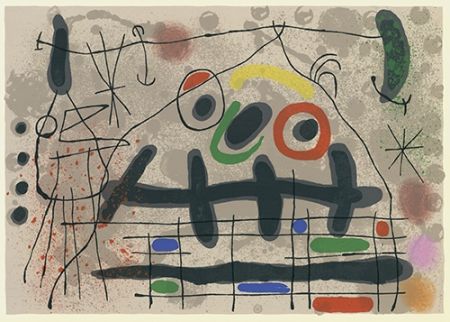 Litografia Miró - Le lézard aux plumes d'or II