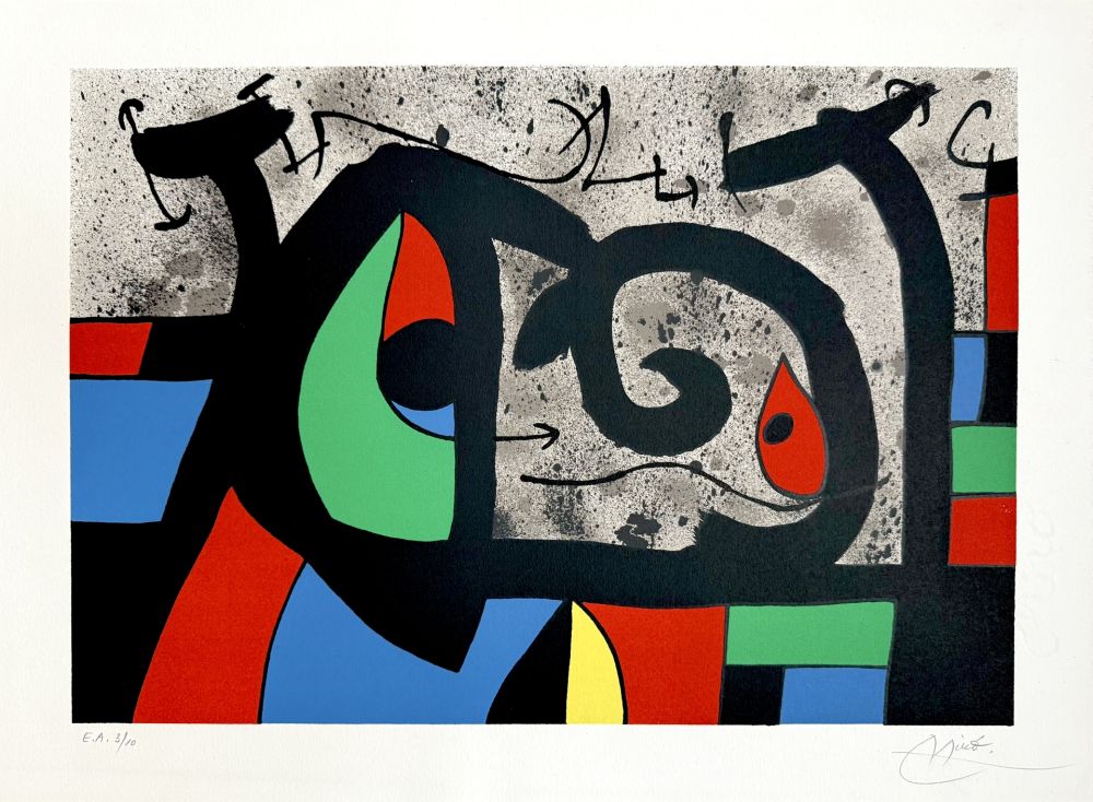 Litografia Miró - Le Lézard aux Plumes d’Or (one plate)