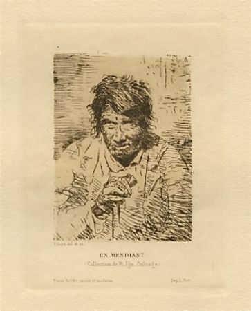 Incisione Lucas - Le mendiant (The Beggar)