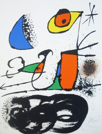 Litografia Miró -  	 	Le monde de l'art n'est pas le monde du pardon 