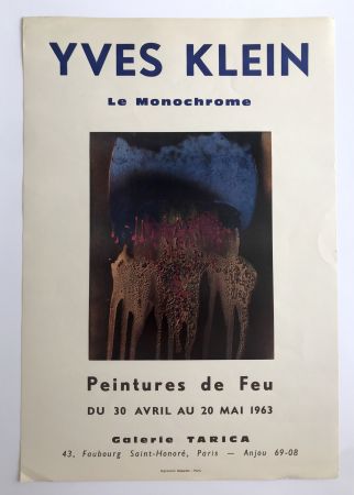 Manifesti Klein - Le monochrome Peintures de feu / Galerie Tarica