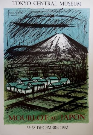 Litografia Buffet - Le mont Fuji et ses rizières