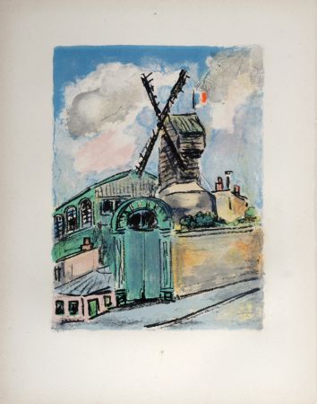 Litografia Van Dongen - Le Moulin de la Galette avant 1914, 1949
