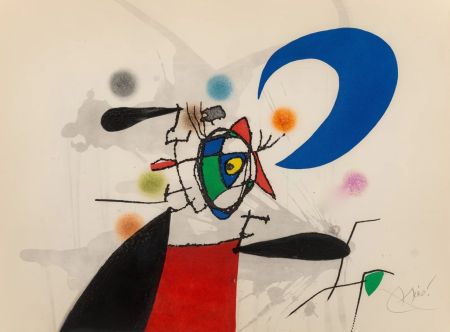 Acquaforte E Acquatinta Miró - Le mégère et la lune