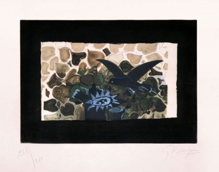 Incisione Braque - Le nid vert (The Green Nest)